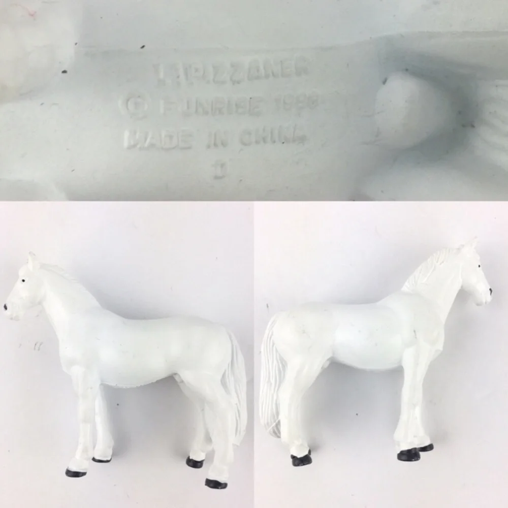 VINTAGE Horses Carry Case 6 Figurines 90s FunRise Plastic Toys Western Ranch